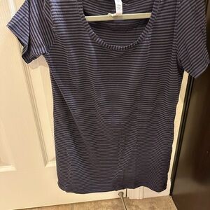 lululemon athletica Navy Striped Tee